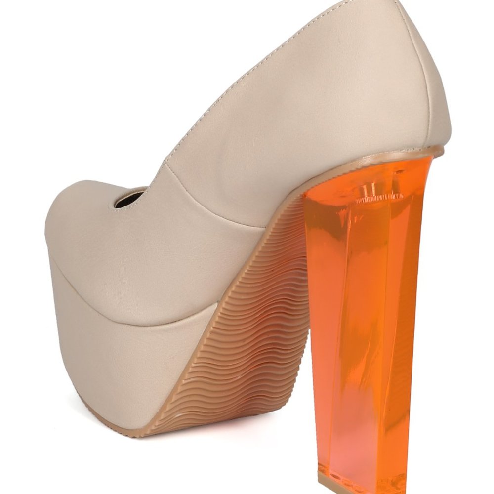 FOUND ISO! Qupid "Monte-2" Lucite Block Heels @lovenushuz - Picture 9 of 13